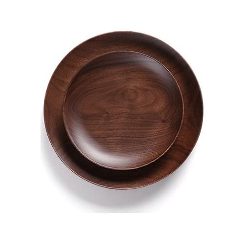 Black walnut plate rectangular plate creative wooden tableware fruit plate dinner plate dessert plate