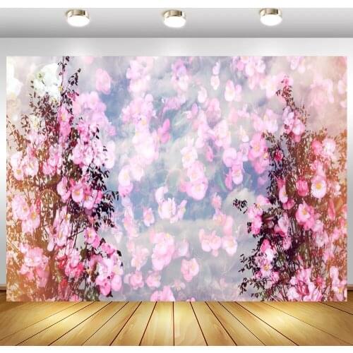 Spring Fairytale Flowers Petal Light Bokeh Home Party Baby Photocall Photographic Background Photography Backdrop Photo Studio