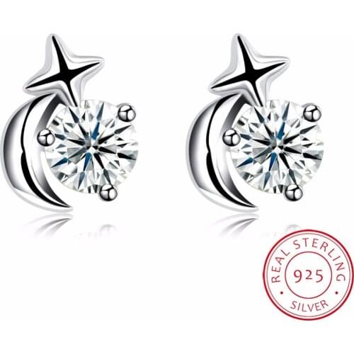 Free Shipping Real 925 Silver Stud Earrings Fashion Trend Ear Stud Women Creative 925 Sterling Silver Ear Studs