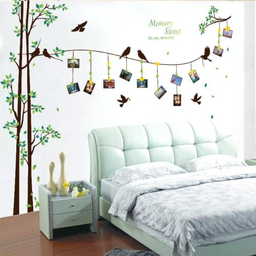 [ZOOYOO] 205*290cm/81*114in large photo tree Wall Stickers home decor living room bedroom 3d wall art decals diy family murals
