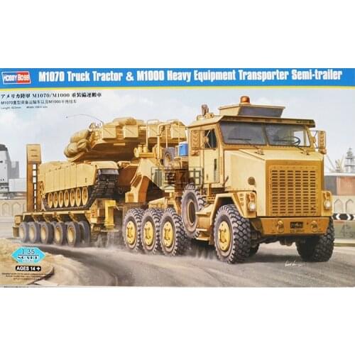 1/35 US M1070 Truck Tractor & M1000 Heavy Equipment Transporter Semi-Trailer Assembly Truck