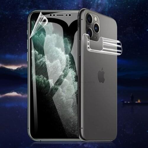 10pcs/lot Front + Back Silicone Hydrogel Soft TPU Film For iPhone 11 Pro Max XS Max XS XR X 8 7 6 6S Plus Full Clear flim