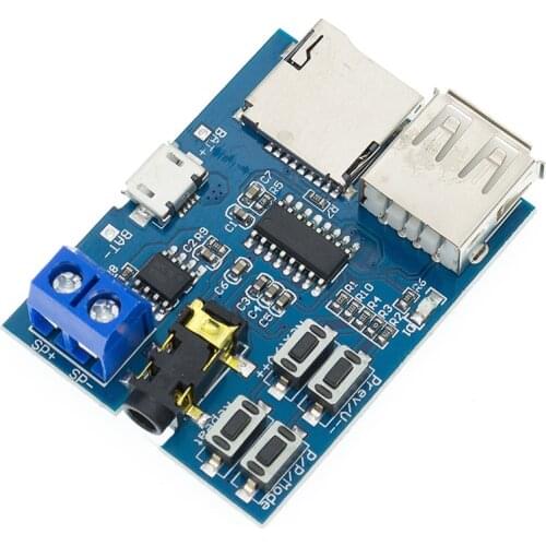 10pcs TF card U disk MP3 Format decoder board module amplifier decoding audio Player