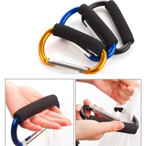 140*12mm Sponge Baby Stroller Hook Aluminum Alloy Stroller Shopping Hook Accessories Pram Hooks For Baby Car Carriage Buggy