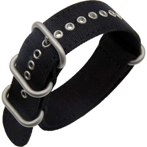 18/20/22/26mm NATO Sweatproof Woven Nylon Fabric Canvas Watch Band Strap Replacement Watchband Wrist Bracelet