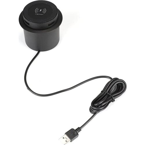 18W QI Wireless Charger Furniture Desktop Embedded Fast Wireless Charger for iPhone 12 11 Table Office Phone Charger