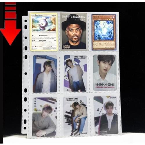 20PCS/Lot White page 9 pockets Board game clear cards page trading card protector the magical collection gathering Pocket Page