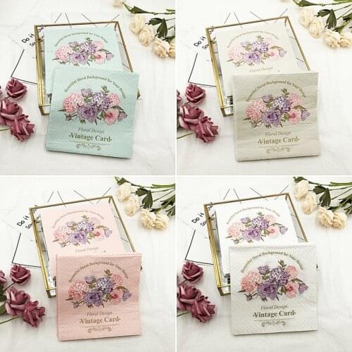 20Pcs/Pack Decoupage Rose Countryside Table Paper Napkins Dot Vintage Napkin Paper Tissue for Wedding Party Supplies Wholesale