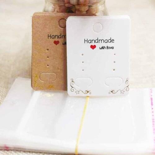 2018 new gold foil earring tag card .DIY handmade bracelet tag .hair ornament package and display tag card 100pcs+100oppbag