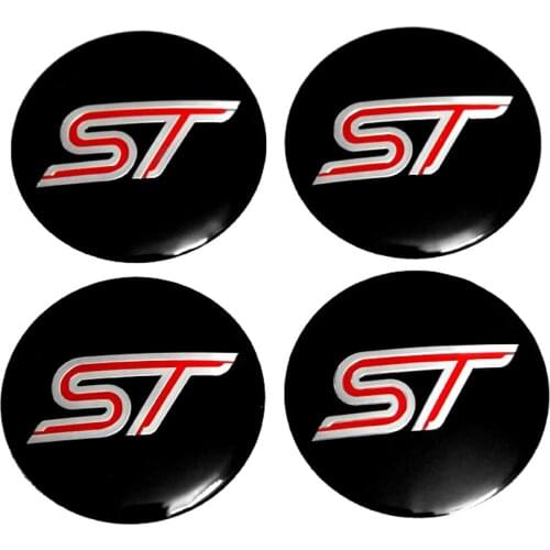 4Pcs Wheel Tire Hub Center Caps Sticker Auto Accessories Emblem for ST Logo For Ford RANGER Ecosport Taurus Explorer Tierra