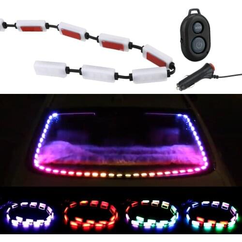 40pcs 20pcs Auto Atmosphere Lamps Sound Music Control Universal Remote Interior Ambient Lights Auto Warning Decorative Lamps