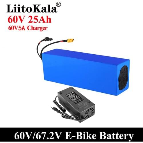 LiitoKala E-bike battery 60V 20ah 25ah 30ah 15ah 12ah li-ion battery pack bike conversion kit bafang BMS High power protection