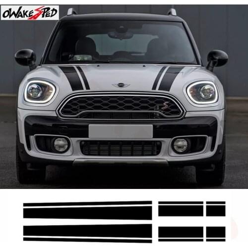 Car Sticker Hood Bonnet Engine Rear Tail Body Stripe Vinyl Decal Stickers For BMW Mini Cooper S Countryman F60 2017 Accessories