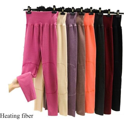 Elastic Seamless Warm Pants Autumn Female Plus Size Thick Stretch Double-sided Fleece Thermal Underwear Bottoms Women Intim XXL