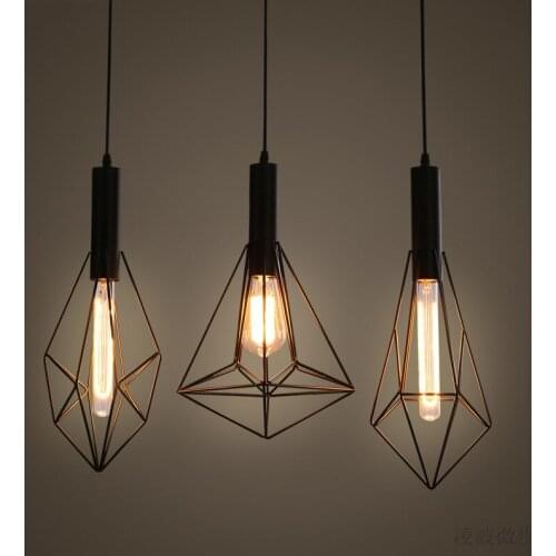 Modern led crystal led iron hanglamp kitchen dining bar lustre pendente luminaire hang retro lamp bedroom livingroom