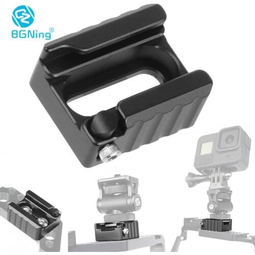 BGNing CNC Cold Shoe Mount Quick Release Shoe Plate Adapter For Camera Cage/Microphone/Fill Light/Handle/Bracket Support Rig