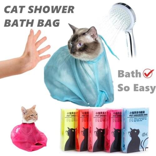 Cat Shower Bath Bag Durable Pet Washing Product Biting And Scratching Resisted