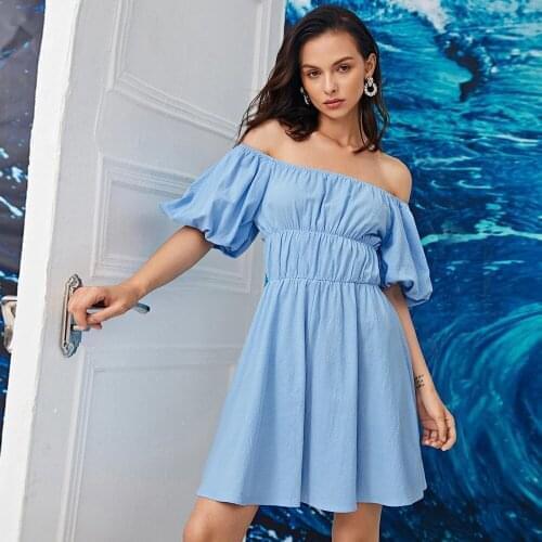 MOARCHO Off-the-shoulder Summer Dresses
