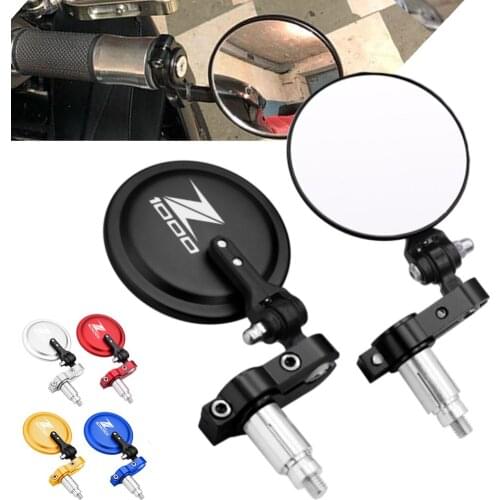 Motorcycle CNC Aluminum Rearview Mirrors " Handle Bar End 7/8" For Kawasaki Z1000 Z1000sx Z1000R 2010-2015 2016 2017 2018 2019