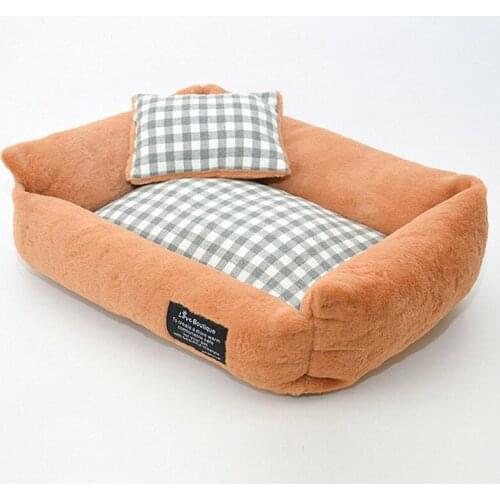 Washable Cat House Sofa Bed Short Plush Pet Cat Dog Kennel Bed for Dog Chihuahua Cushion Dog Basket Puppy Pet Bed