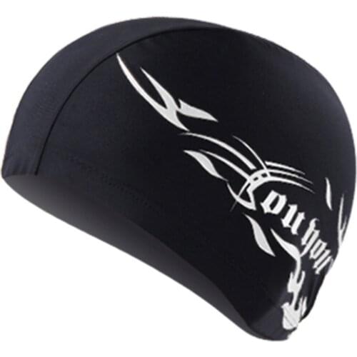 Men Cloth Swimming Cap Long Hair Hot Spring Spandex High-end Swim Cap Suitable For Swimming Pool Hot Summer Spring Printing