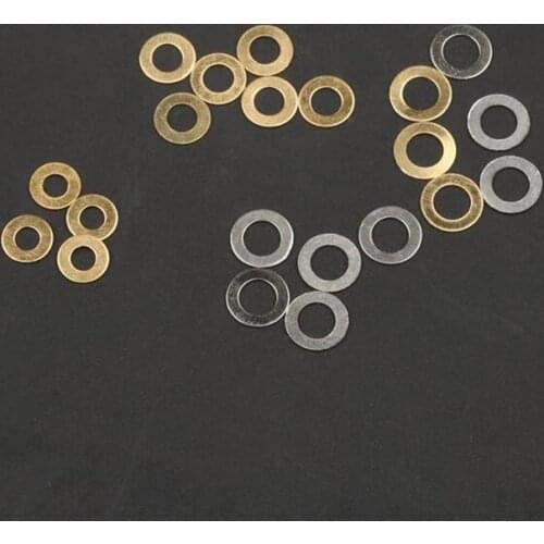 Diy Knife Stainless steel washer knife Brass washers 10 pieces set 0.5mm thickness