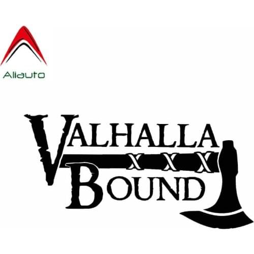 Aliauto Personality Oem Car Sticker Valhalla Bound Viking Soldier Waterproof Vinyl Decal for Motorcycle Smart Renault,17cm*8cm