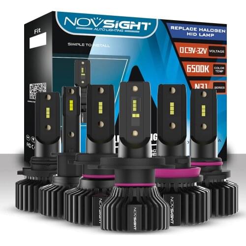 Novsight 6500K H7 LED Car Headlight 50W 25000LM LED Lamp H1 H4 H7 Car Lights Bulb H11 9005 HB3 9006 HB4