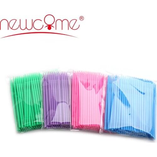 100Pcs/Pack Disposable Brush Durable Micro Eyelash Extension Individual Applicators Mascara Brush Eyelash Glue Cleaning Tools