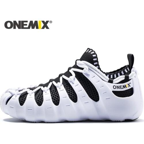 ONEMIX 2020 Men Light Outdoor Walking Shoes Soft Rubber Outsole Casual Multifunction Quick Dry Socks Breathable Running Shoes