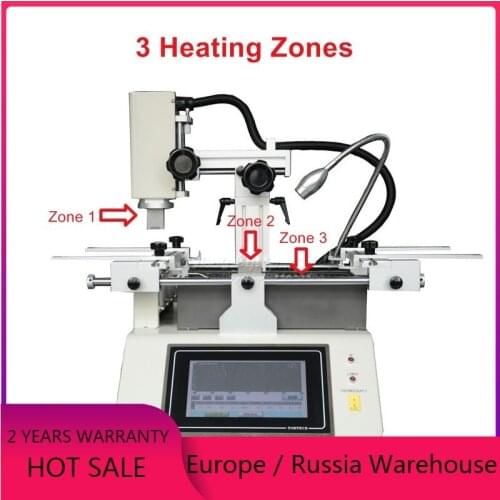 3 Zones Hot Air BGA Mobile Rework Station LY 5200 Touch Screen soldering station Mobile Chip PCB Repair Russia EU Free Taxes