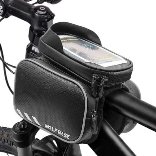 WOLFBASE 2 In 1 Bike Tool Kit Pannier Bag Mobile Phone Front Frame Folding Bag Storage Water Bottles Bicycle Bag Travel Outdoor