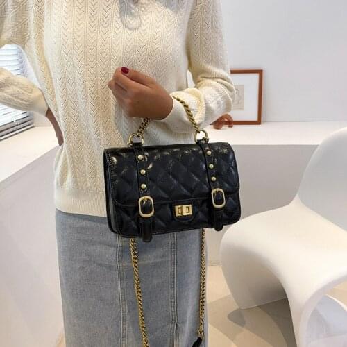 YILIAN Rhomb Chain Tote For women 2021 Stylish versatile Bag for women Large capacity One shoulder crossbody bag