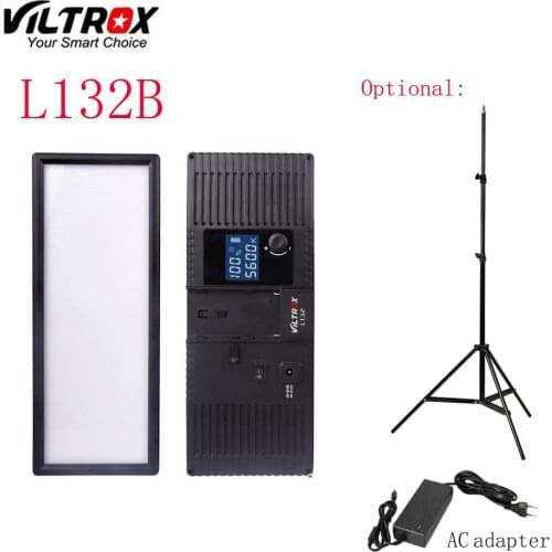 Viltrox L132B Camera LED Light Ultra Thin LCD Display Dimmable Studio LED Light Lamp Panel for DSLR Camera DV Camcorder