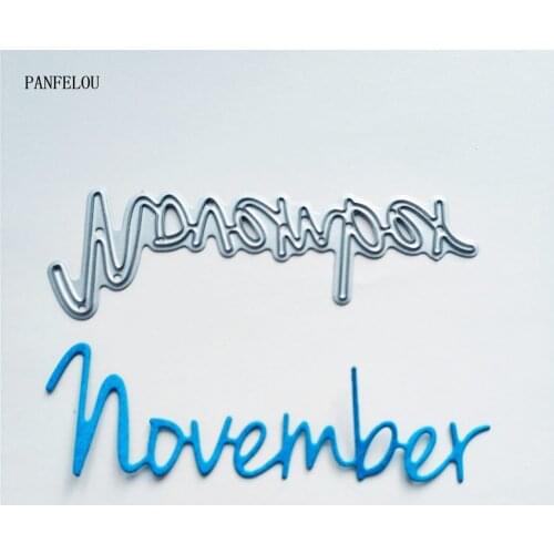 Text of November Scrapbooking DIY album cards paper die metal craft stencils punch cuts dies cutting
