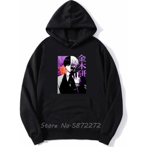 Tokyo Ghoul Kaneki Split Face Hoodie New Authentic Hoodies Anime Men Sweatshirt Spring Autumn Hoody Hoodies Streetwear