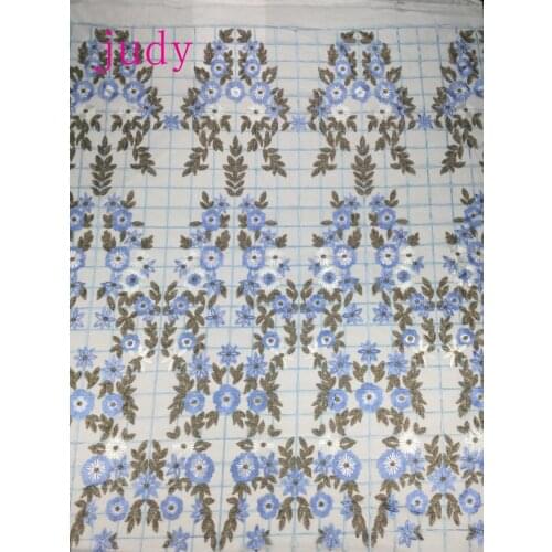 Stock MX39# Mixed color grid embroidery used in wedding gown flower leaves of screen of luxury fashion fabrics Free shipping