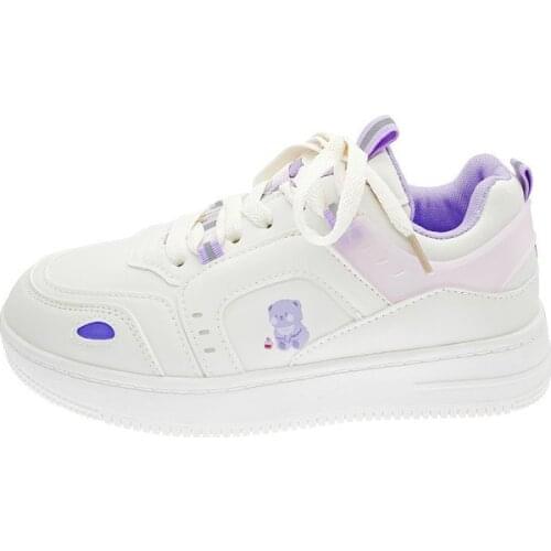 2021 New Female Student Casual Platform Shoes Woman Sneakers Spring Autumn Comfortable White Lace-Up Women Vulcanize Shoes