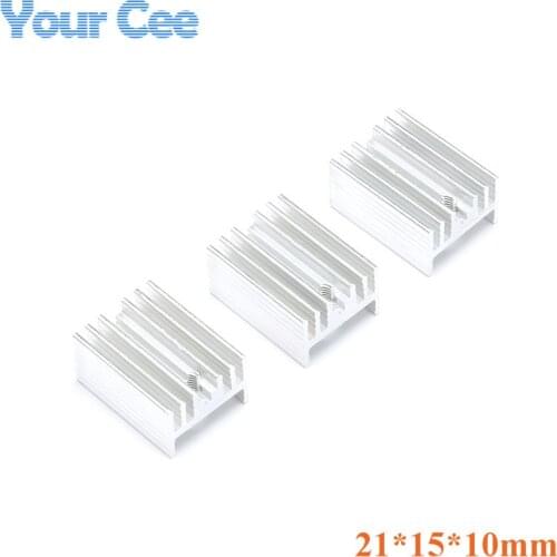 10 pcs 21*15*10mm Heatsink Cooling Fin Radiator Cooler Aluminum Heat Sink for TO3 TO-3 Transistor 21X15X10mm