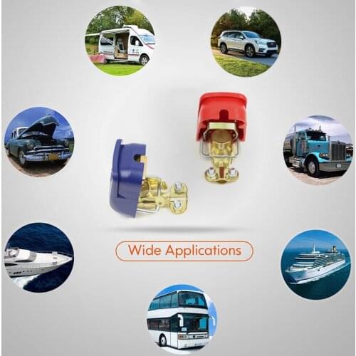 2 Pair Car Battery Replacement Positive Negative Terminal Clamp Clip Connector