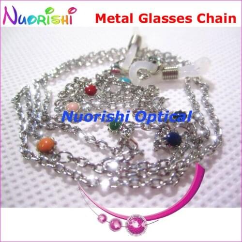 6pcs Beautiful Metal Sunglasses Eyewear Glasses Spectacle Sungass Eyeglasses Cord Chain Strap Lanyard free shipping L532