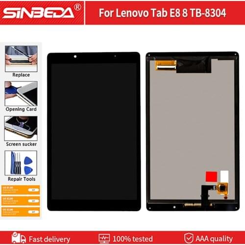 8"0 Origina For Lenovo Tab E8 8 TB 8304 TB-8304 TB-8304F1 TB-8304F LCD Display Touch Screen Digitizer Glass Assembly Replacement