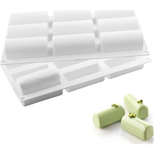 9 Roll Non-Stick Dessert Molds Cake 3D Silicone Cake Mold for Chocolate Mousee Mould Decorating Tools Kitchen Baking Molds