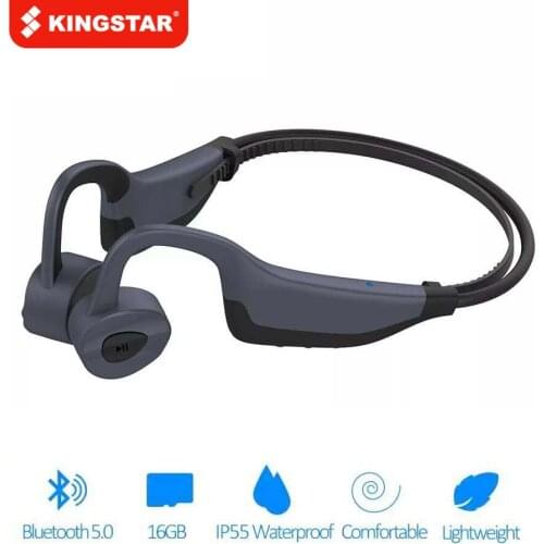 KINGSTAR Bone Conduction Headphones Bluetooth Wireless Earphone Swimming Waterproof Eadbuds Fitness Sport Headsets with Mic