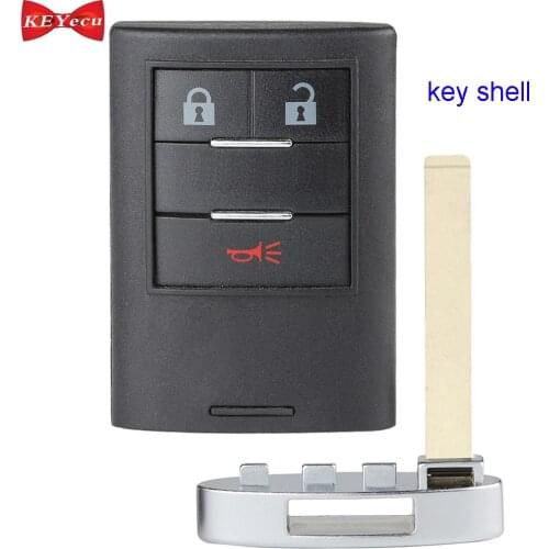 KEYECU for Cadillac SRX 2010 2011 2012 2013 2014 2015 2016 Remote Car Key Shell Case Fob for NBG009768T