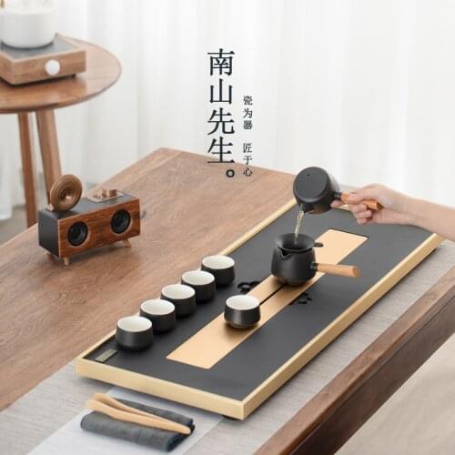 Display Tea Set With Tray Warmer Simple Modern Tea Set Aesthetic Charms Kung Fu Ceramic Tetera Porcelana Teaware Sets BG50TS