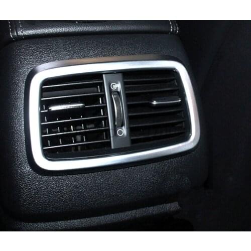 For KIA Sorento L 2015 ABS Chrome Car Rear A/C Air Conditioning Vents Outlets Frame Molding Trim Cover Interior Accessories