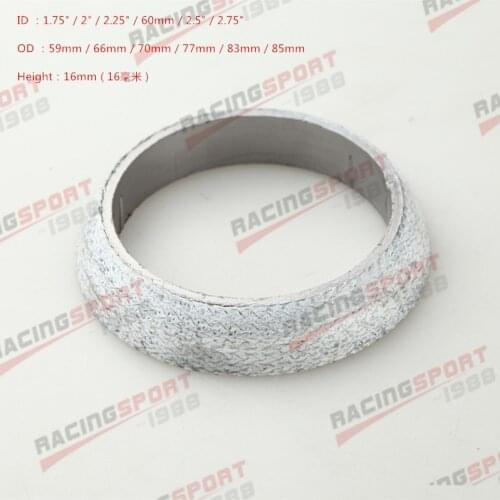 1.75" 2" 2.25" 2.5" 2.75" Graphite Header Manifold Downpipe Weld-On Donut Gasket