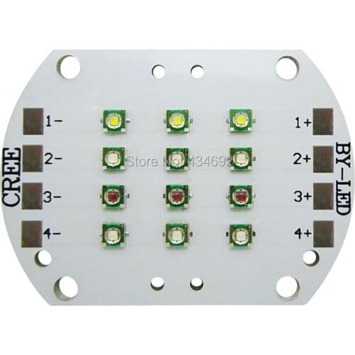 Cree XPE XP-E 4 Channel RGBW Led Emitter Light White 6000K Green 520NM Red 620NM Blue 470NM DIY Plant Coral Grow Led Light