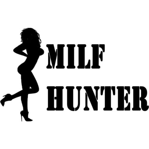 MILF HUNTER Sexy Old Woman car stickers Hubsche Altere Frau Jagen Aufkleber Sticker Folie car decor